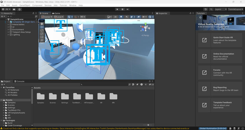 Work in progress viewing area
